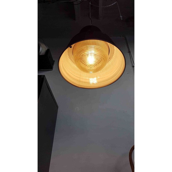 Image 1 of Große industrielle Pendelleuchte Space Age von Mesko - 1960er Jahre