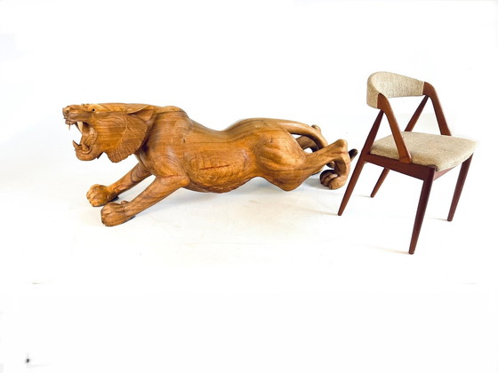 Image 1 of Xl Handgefertigter Holztiger
