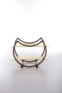 Seltener dänischer Beistelltisch mit Originalglas, 1960er Jahre