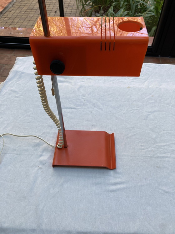 Image 1 of Schreibtischlampe, Orange Space Age Verstellbare Höhe