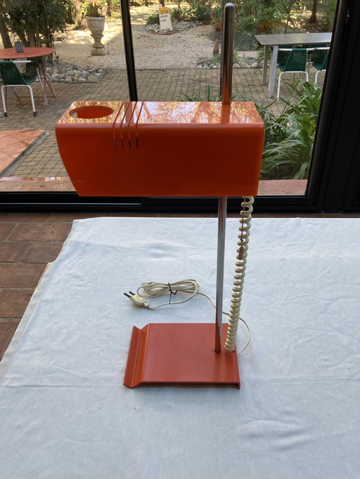 Schreibtischlampe, Orange Space Age Verstellbare Höhe