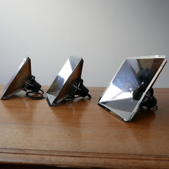 Image 1 of Reflektor-Pendelleuchte aus Messing, England 1950er Jahre