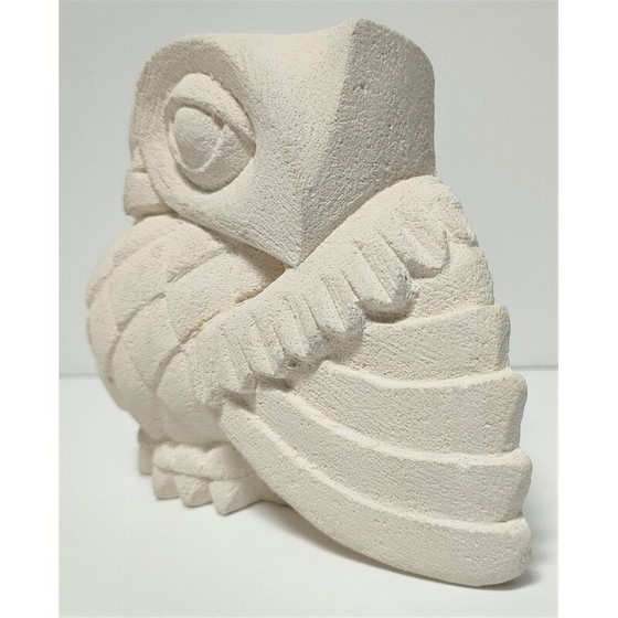 Image 1 of Vintage Eule aus geschnitztem Stein, Frankreich 2010