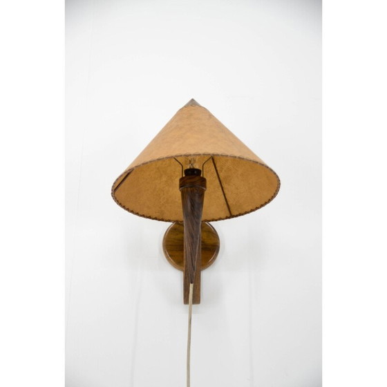 Image 1 of Wandleuchte aus Nussbaumholz von Uluv, 1960er Jahre