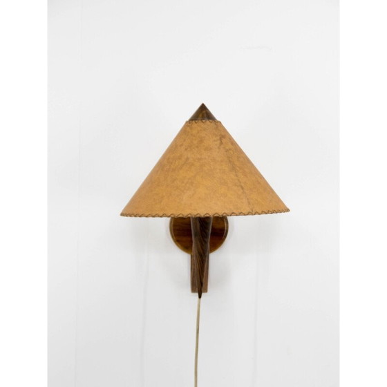 Image 1 of Wandleuchte aus Nussbaumholz von Uluv, 1960er Jahre