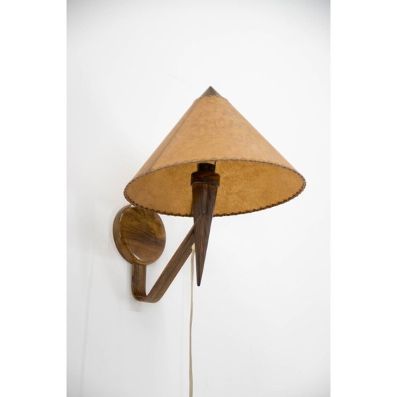 Image 1 of Wandleuchte aus Nussbaumholz von Uluv, 1960er Jahre