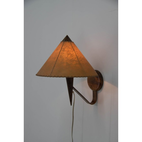Image 1 of Wandleuchte aus Nussbaumholz von Uluv, 1960er Jahre
