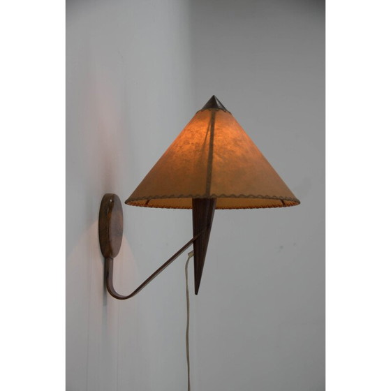 Image 1 of Wandleuchte aus Nussbaumholz von Uluv, 1960er Jahre