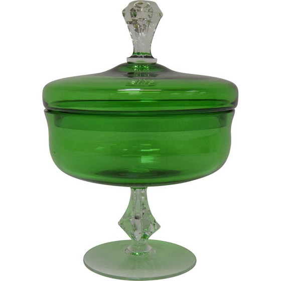 Image 1 of Bonbonschale aus Kunstglas von Glasswork Novy Bor, Tschechoslowakei 1960er Jahre