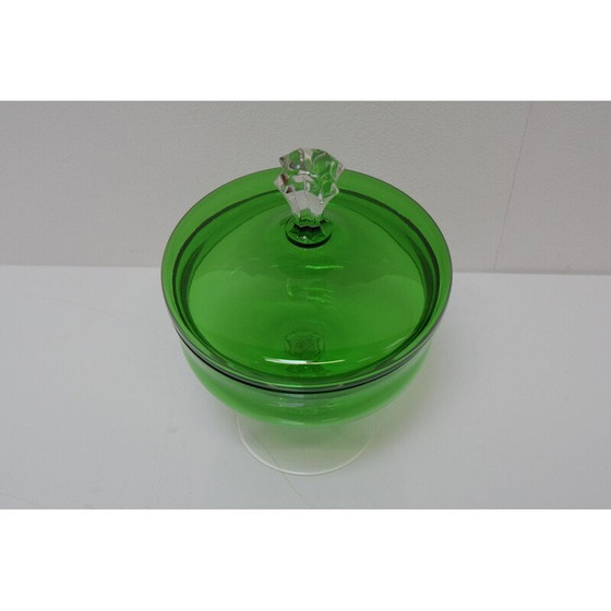 Image 1 of Bonbonschale aus Kunstglas von Glasswork Novy Bor, Tschechoslowakei 1960er Jahre