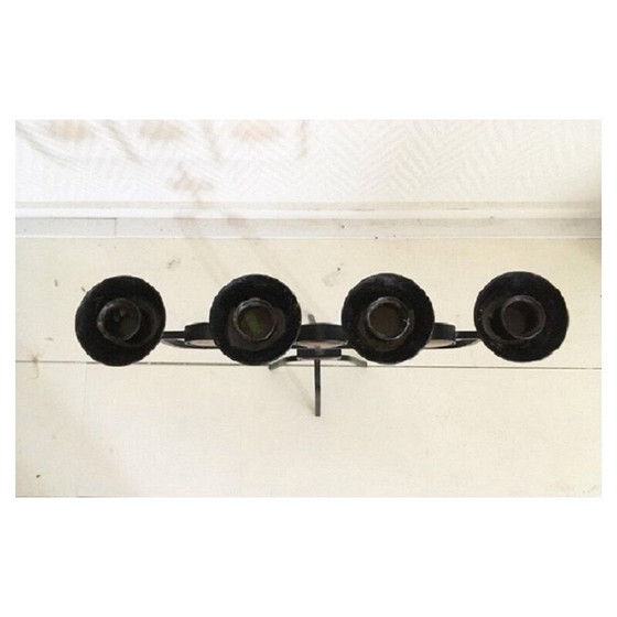 Image 1 of Vintage-Kerzenhalter aus Metall und Glas von Erik Hoglund, 1960