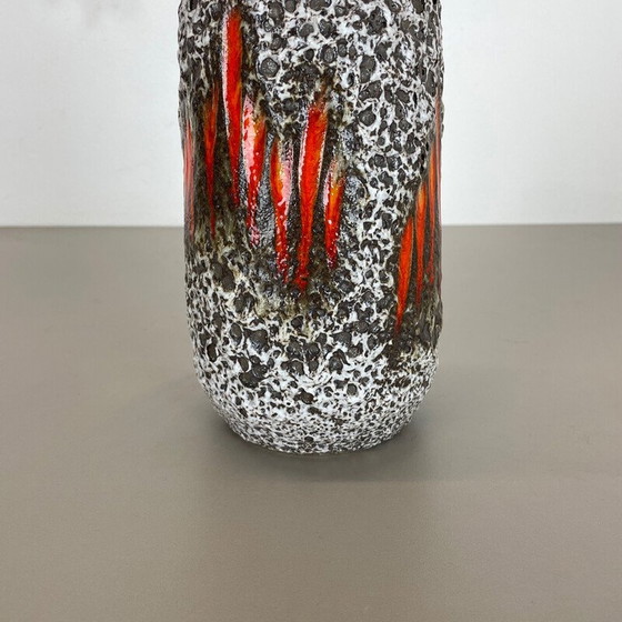 Image 1 of Vintage Lora Zig Zag Keramik Fett Lava Vase von Scheurich, Deutschland 1970er