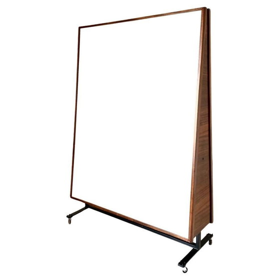 Image 1 of 1X Midcentury Modern Rolling Room Divider, Italien 1950S