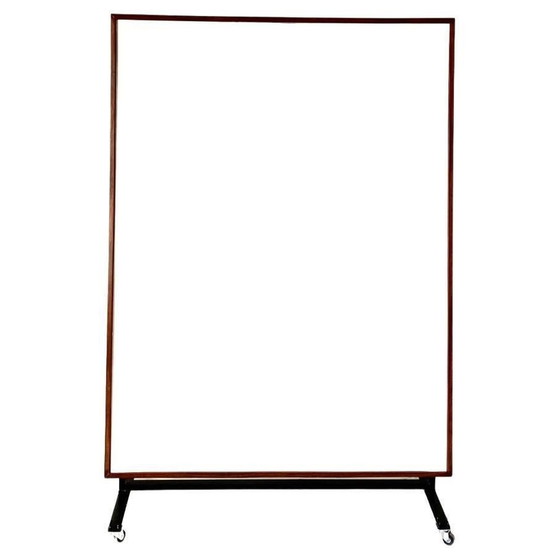 Image 1 of 1X Midcentury Modern Rolling Room Divider, Italien 1950S