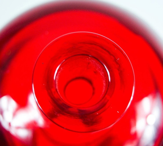 Image 1 of Antonio Da Ros Murano Sommerso Glas Rot Dekanter mit hohem Stopfen