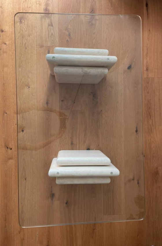 Image 1 of Couchtisch aus Marmor und Glas