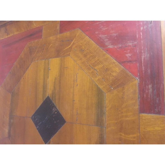 Image 1 of Vintage-Couchtisch aus Eichenholz mit Flaschenablage