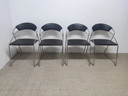 4x Post moderner Stahldraht-Esszimmerstuhl