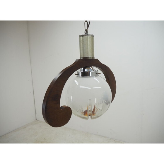 Image 1 of Mid Century Glas-Kronleuchter, Italien 1950er Jahre