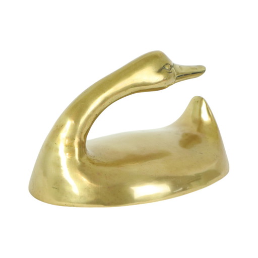 Vintage Messing Ente Statue