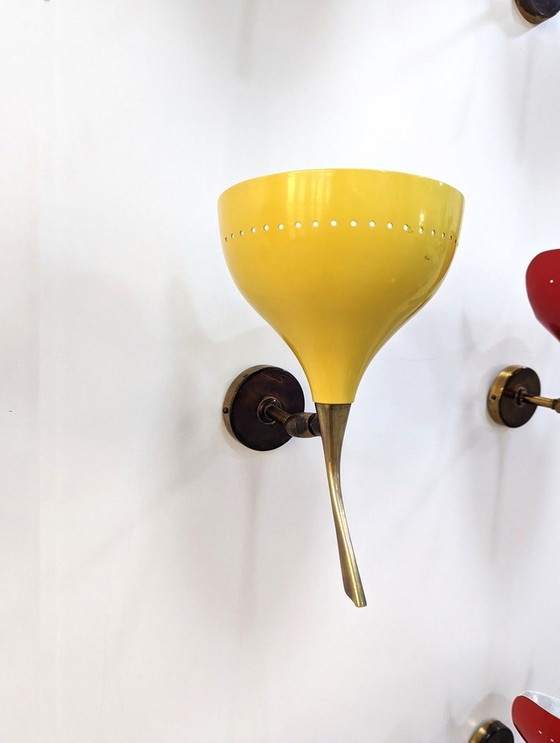 Image 1 of 10X Wandleuchter Oscar Torlasco für Lumen, Italien 1950er Jahre