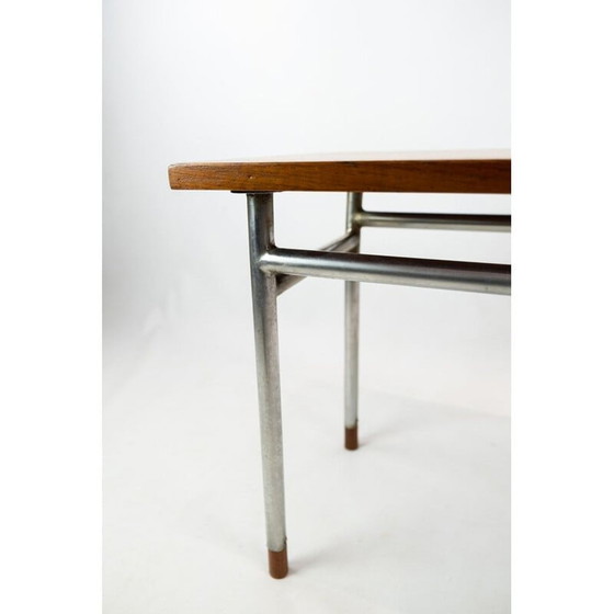 Image 1 of Vintage Couchtisch aus Teakholz mit Metallbeinen von Hans J. Wegner und Ry Furniture, 1960