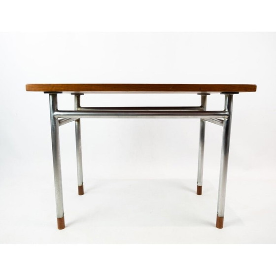 Image 1 of Vintage Couchtisch aus Teakholz mit Metallbeinen von Hans J. Wegner und Ry Furniture, 1960