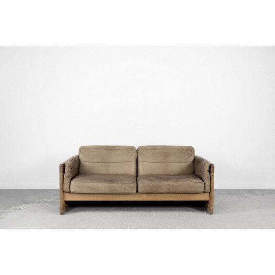 Image 1 of Skandinavisches Sofa aus Leder und Eichenholz, 1970er Jahre