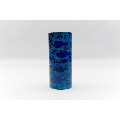 Vintage-Keramikvase mit Fischmotiv von Londi für Bitossi, 1960