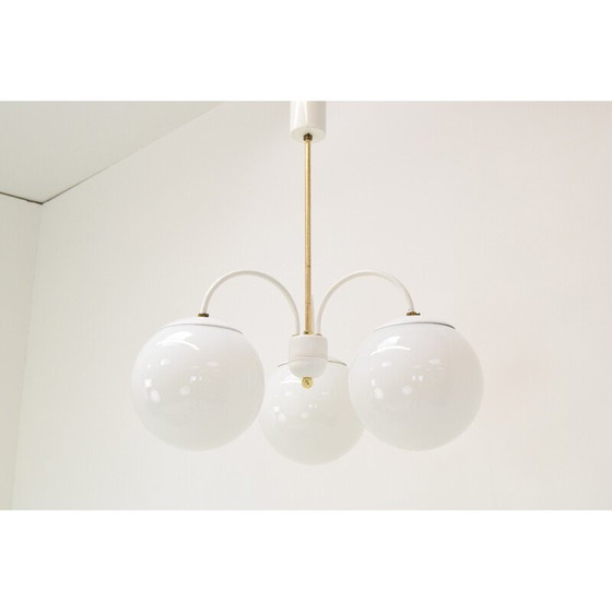 Image 1 of Mid Century Kronleuchter aus Metall und Messing, Tschechoslowakei 1960er Jahre