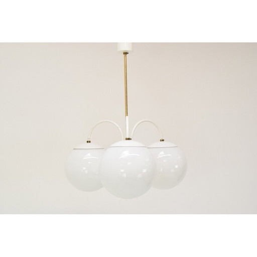 Mid Century Kronleuchter aus Metall und Messing, Tschechoslowakei 1960er Jahre