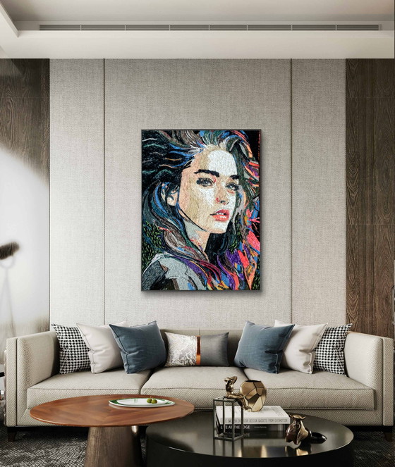 Image 1 of ArtStudio22 – Luna-Malerei mit geflochtenem Juteseil