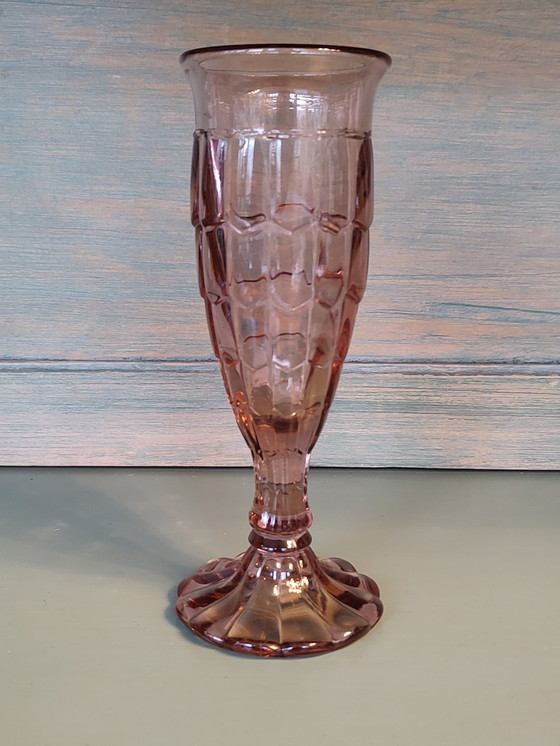 Image 1 of Sellerie Vase in zartrosa Glas