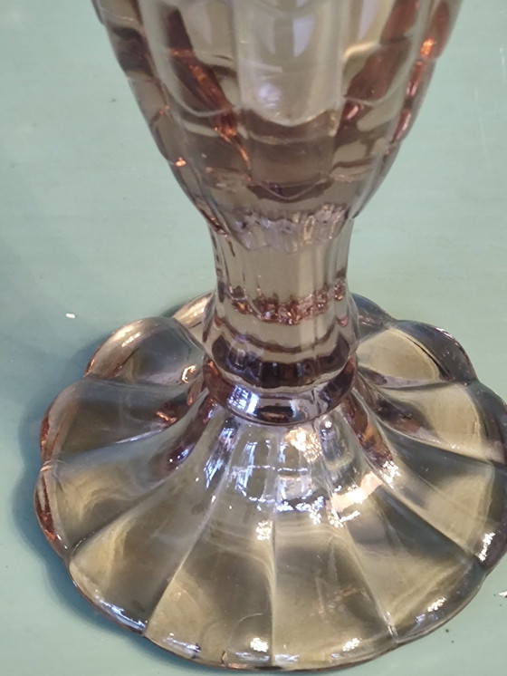 Image 1 of Sellerie Vase in zartrosa Glas