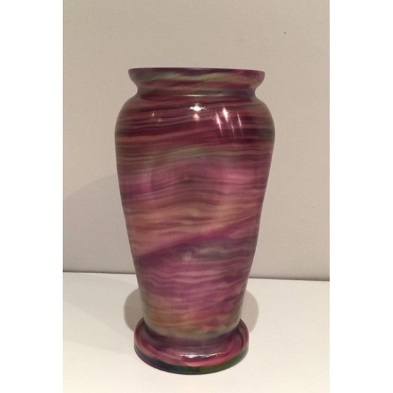 Image 1 of Vintage-Vase aus mehrfarbigem Glas, 1970