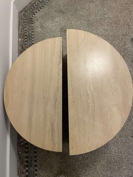 Image 1 of Travertine Round Table