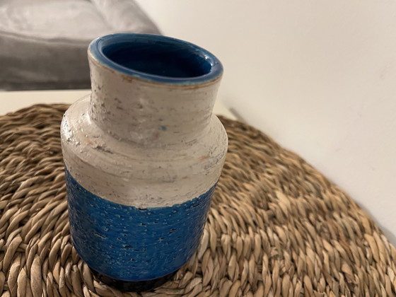 Image 1 of Bitossi Vase Blau/Weiß 1960/70