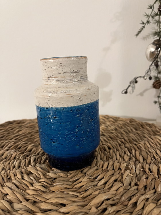 Image 1 of Bitossi Vase Blau/Weiß 1960/70