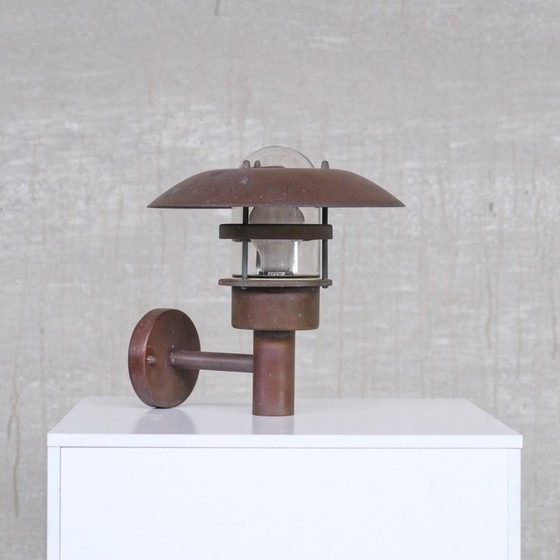 Image 1 of Dänische Wandlampen aus Kupfer und patiniertem Glas, 1990er Jahre