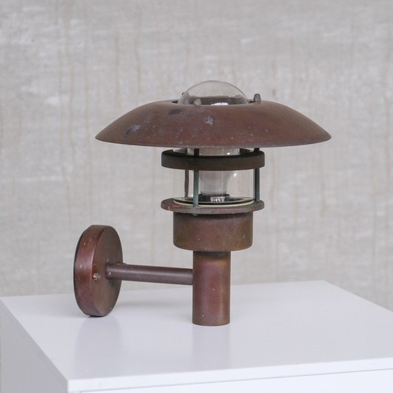 Image 1 of Dänische Wandlampen aus Kupfer und patiniertem Glas, 1990er Jahre