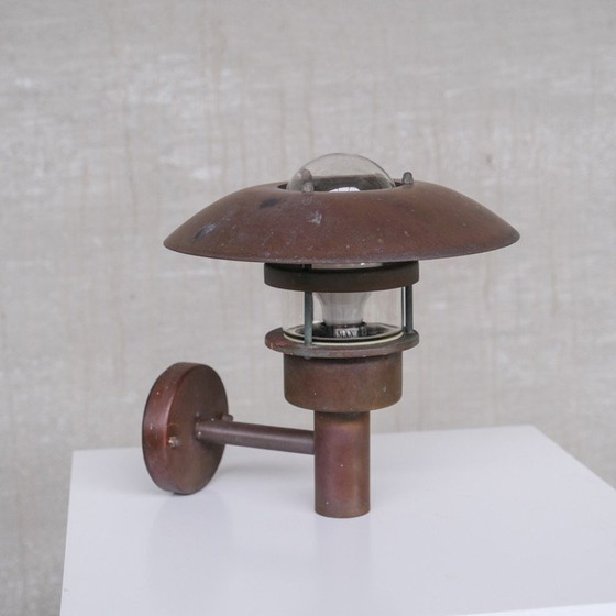 Image 1 of Dänische Wandlampen aus Kupfer und patiniertem Glas, 1990er Jahre