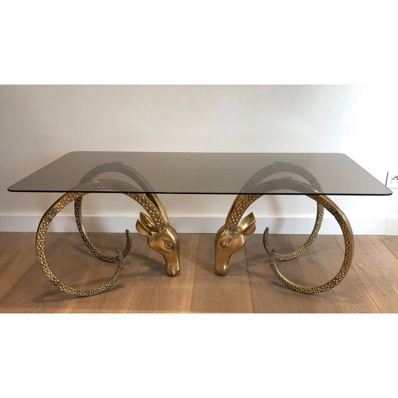 Image 1 of Couchtisch aus Bronze von Alain Chervet, Frankreich 1970er Jahre