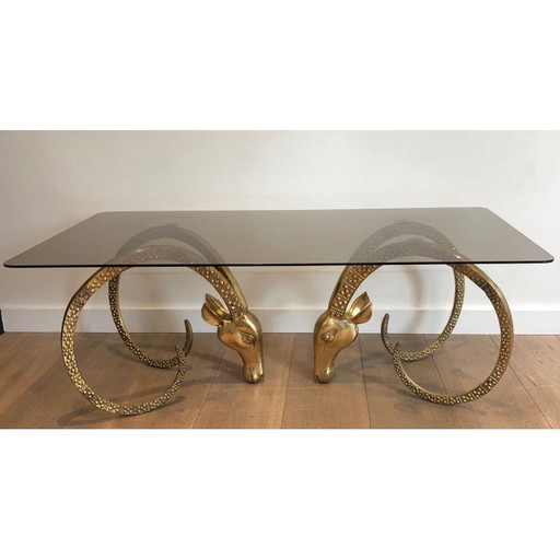 Couchtisch aus Bronze von Alain Chervet, Frankreich 1970er Jahre