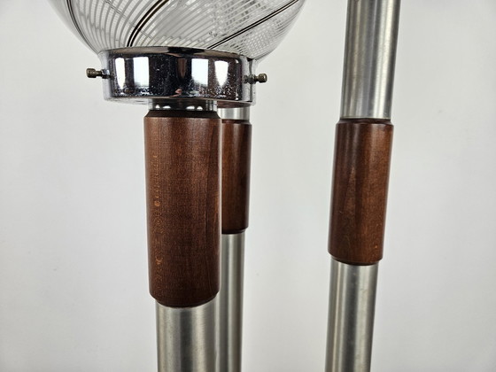 Image 1 of Muranoglas Wirbel Stehleuchte mit drei Lichtpunkten Mid Century 70S