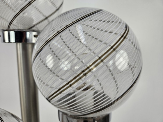 Image 1 of Muranoglas Wirbel Stehleuchte mit drei Lichtpunkten Mid Century 70S
