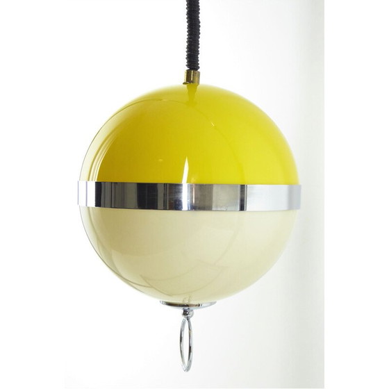 Image 1 of Bicolor Deckenleuchte "Bowl" von Delmas - 1960er Jahre