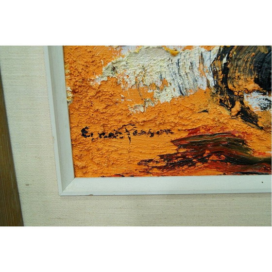 Image 1 of Skandinavisches abstraktes Ölgemälde auf Leinwand von Einar Persson, 1960