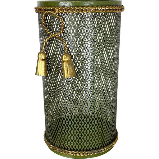 Vintage Schirmständer aus vergoldetem Metall von Li Puma, Italien 1950er Jahre