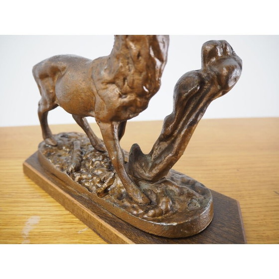 Image 1 of Skulptur eines Hirsches aus Legierung, Tschechoslowakei 1960