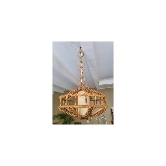 Image 1 of Vintage rattan pendant lamp, 1960